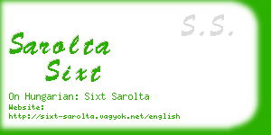sarolta sixt business card